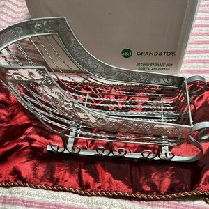 Metal Christmas sleigh for your centrepiece display- fill with candies- nuts-